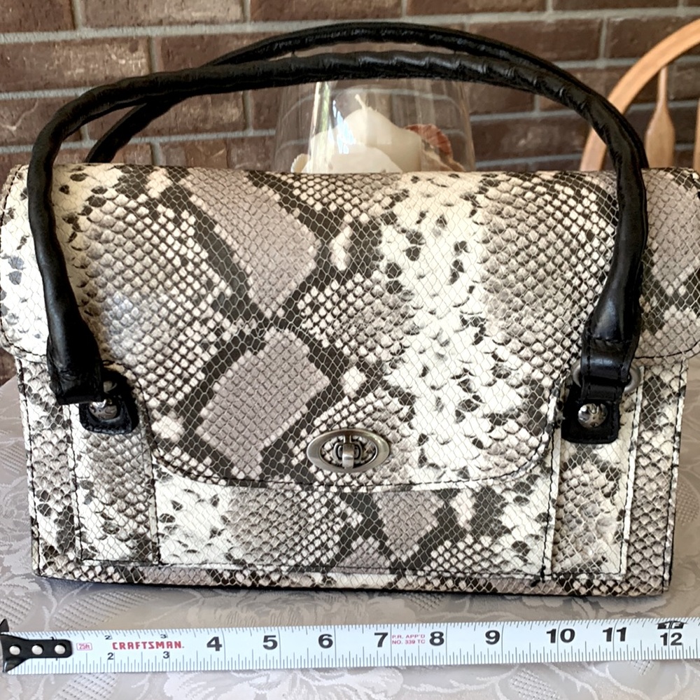 BNWOT Patricia Nash Sanabria Satchel python Handbag